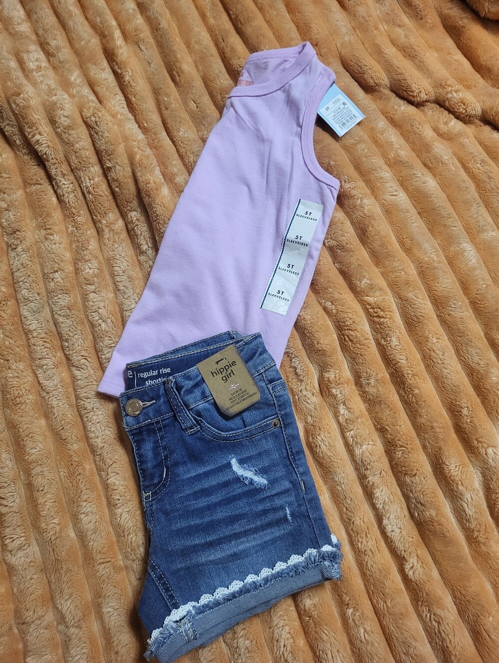 Hippie Girl Shorts & Cat & Jack Shirt Nwt - Picture 5 of 5